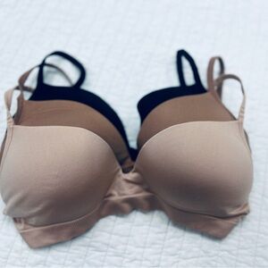 H&M Demi Bra Bundle of 3- black, tan, and brown, size medium
